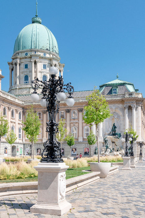 Premium textile canvas Castle Palace on the Castle Hill in Budapest 