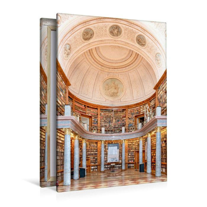 Premium Textil-Leinwand Bibliothek der Benediktiner-Abtei in Pannonhalma