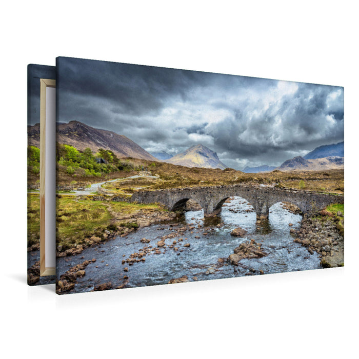 Premium Textil-Leinwand Sligachan Old Bridge