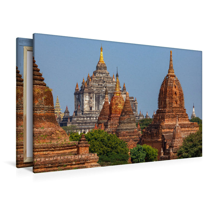 Premium Textil-Leinwand Die Tempel von Bagan