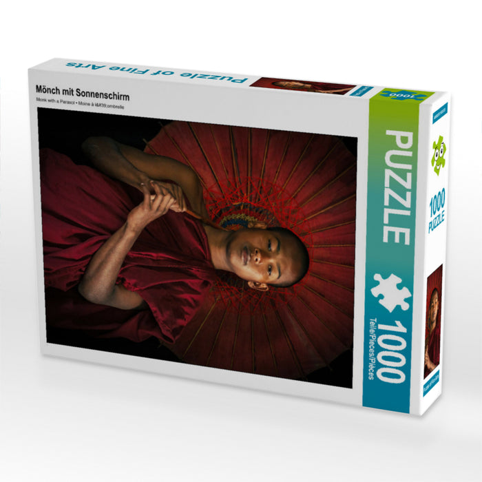Monk with parasol - CALVENDO photo puzzle 