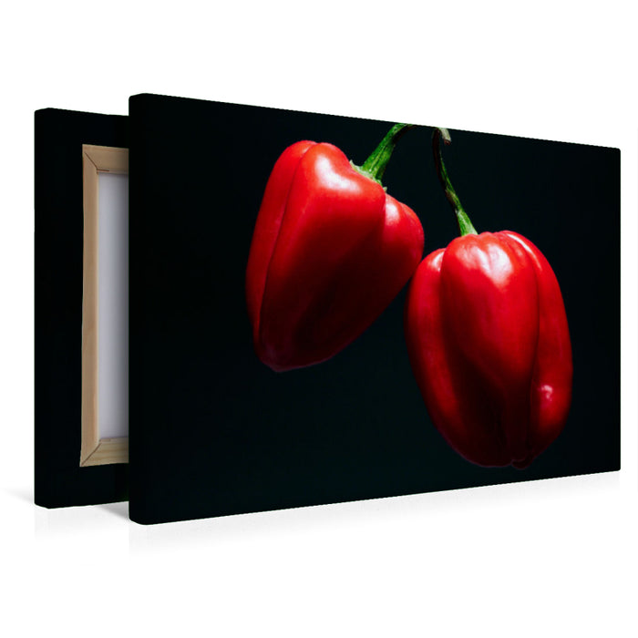 Premium Textile Canvas Floating West Indian Peppers 