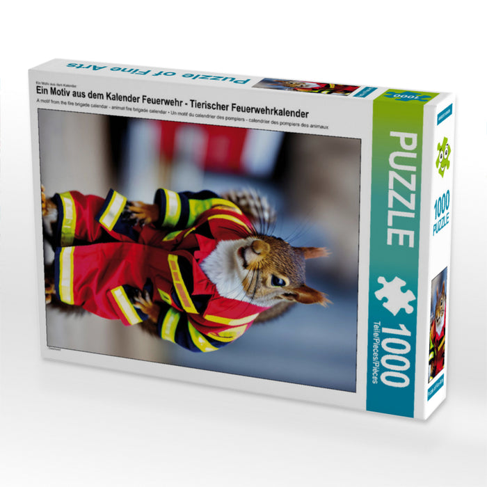 Feuerwehr - Tierischer Feuerwehrkalender - CALVENDO Foto-Puzzle