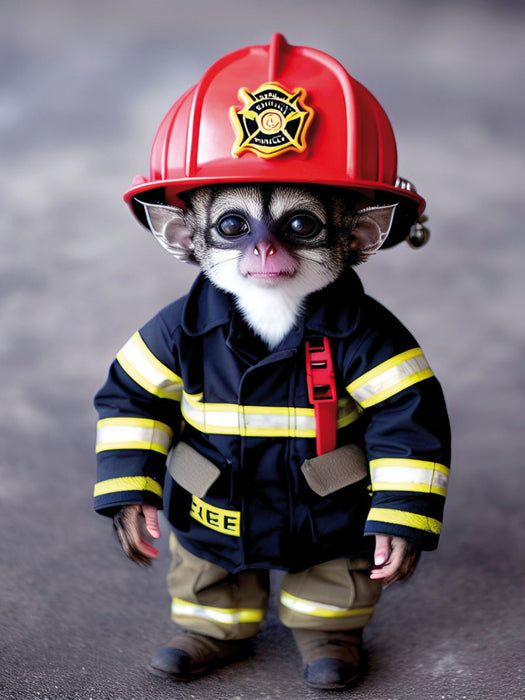 Un motif du calendrier des pompiers - Calendrier des pompiers avec animaux - Puzzle photo CALVENDO' 