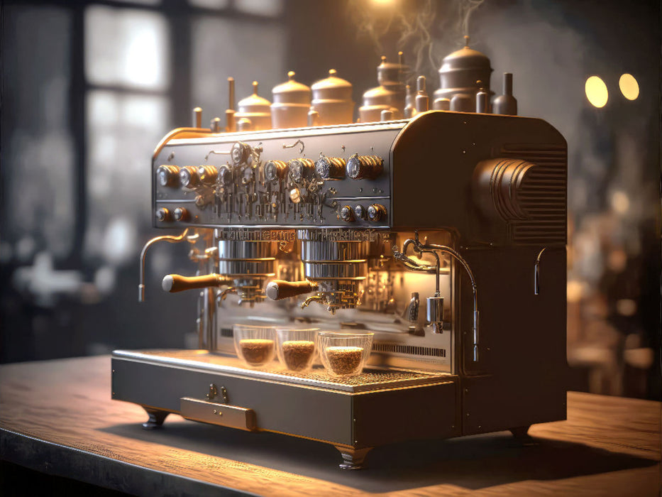 Machine à café double levier - Puzzle photo CALVENDO 