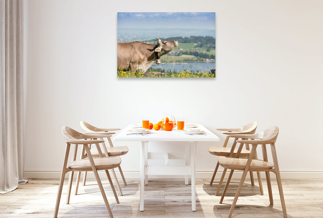 Premium textile canvas summer pasture 