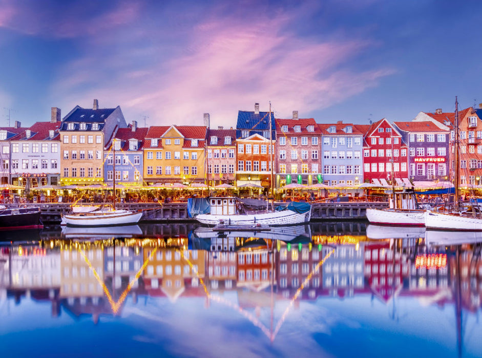 Nyhavn am Abend - CALVENDO Foto-Puzzle'