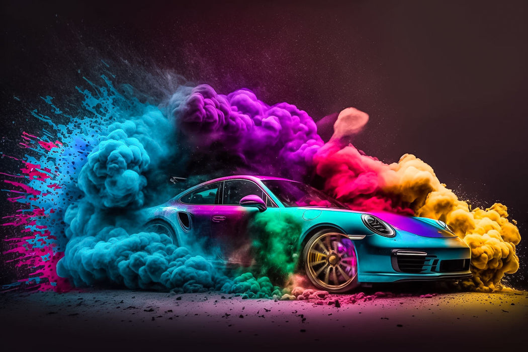 Premium Textil-Leinwand Porsche 911 Turbo