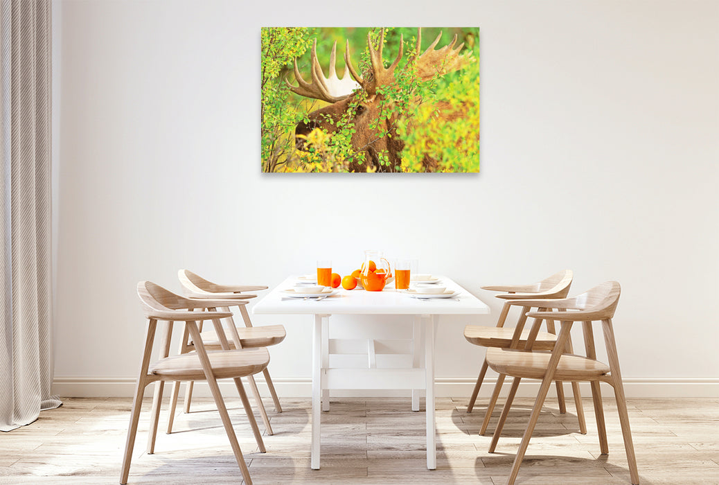 Premium textile canvas The Elk: King of the deer 