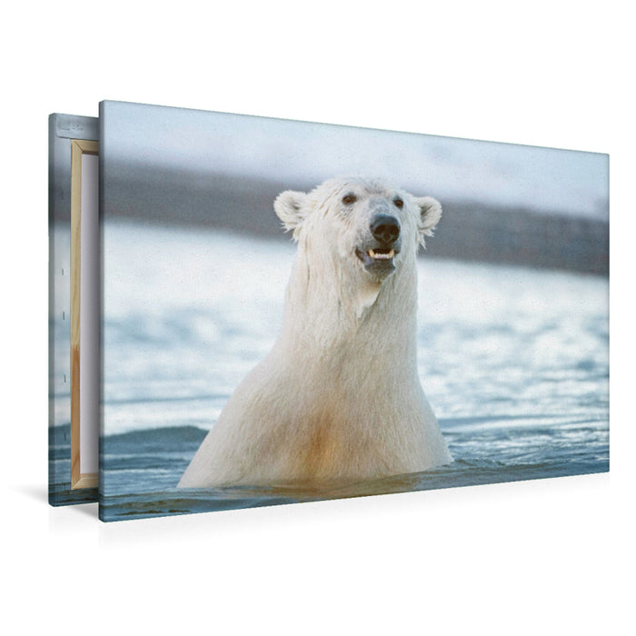 Premium textile canvas The Polar Bear: The King of the Arctic 