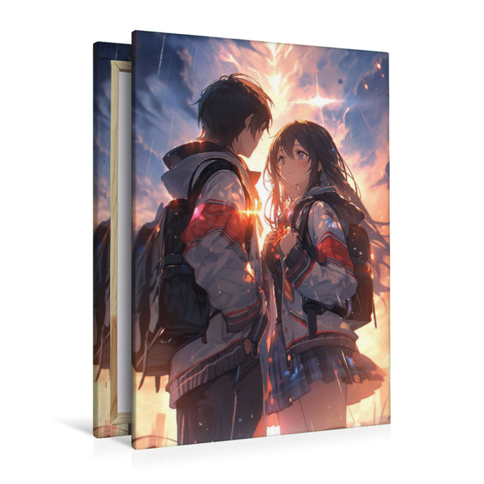Premium textile canvas After School - Manga Love Couple 