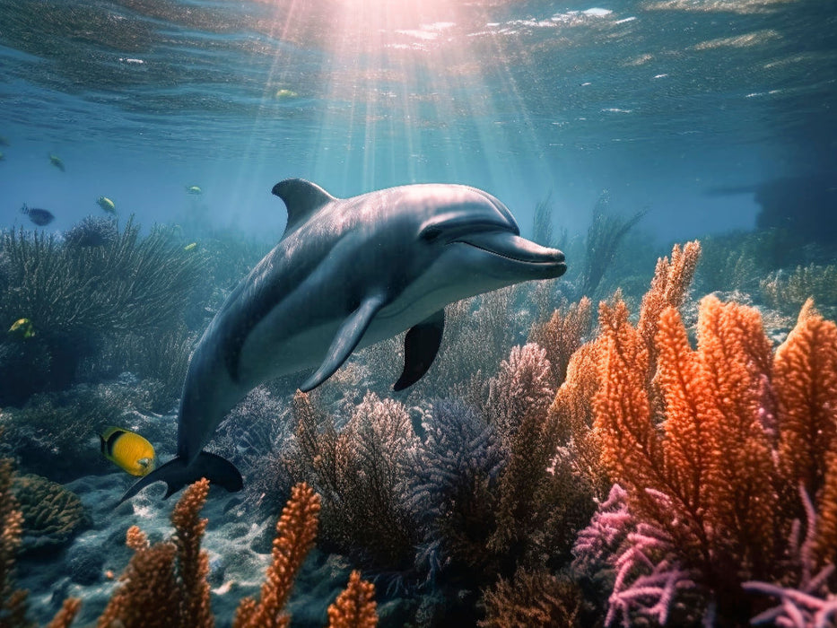 Delfine, am Meeresgrund - CALVENDO Foto-Puzzle'