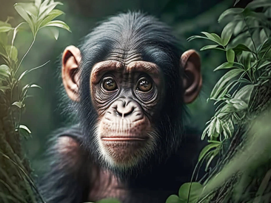 Jeune Chimpanzé - Puzzle Photo CALVENDO' 