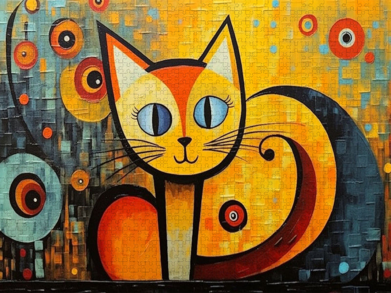 Katze Im Stil von Wassily Kandinsky II - CALVENDO Foto-Puzzle'