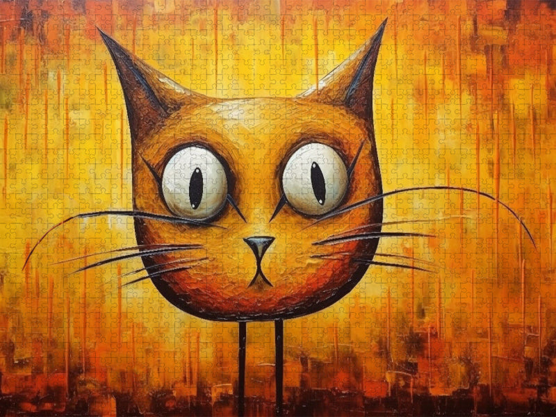 Katze Im Stil von Salvador Dali II - CALVENDO Foto-Puzzle'