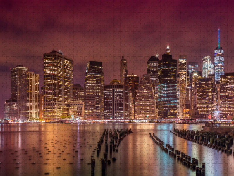 NEW YORK CITY Impression bei Nacht - CALVENDO Foto-Puzzle'