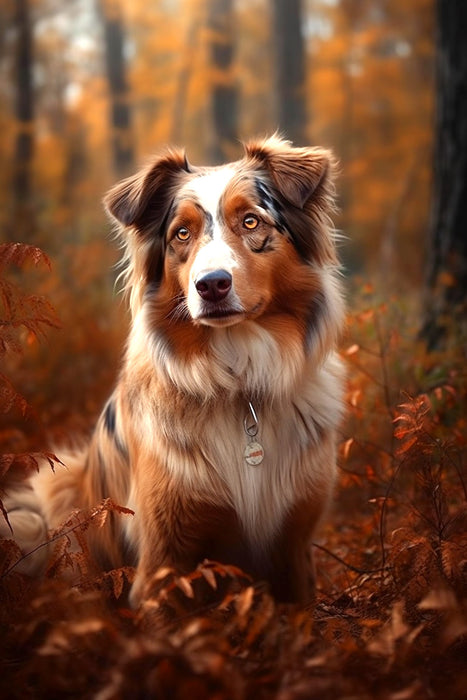 Premium Textil-Leinwand Ein Motiv aus dem Kalender Australian Shepherd