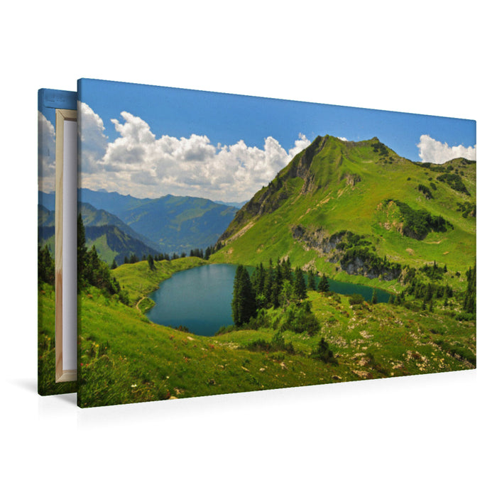 Premium Textil-Leinwand Seealpsee