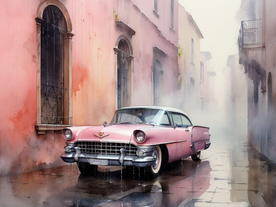 Rosa, die perfekte Farbe für den Straßenkreuzer - CALVENDO Foto-Puzzle'
