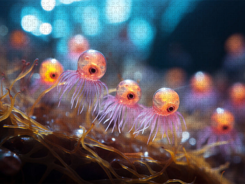 Oktopus Tanz - lustige Mikroorganismen - CALVENDO Foto-Puzzle'