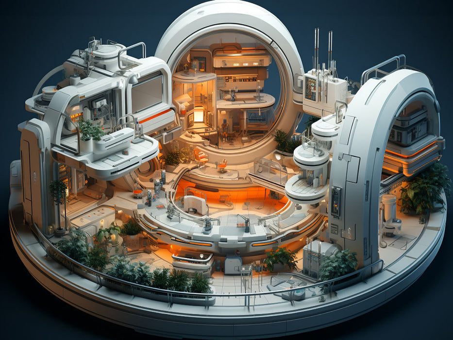 Station spatiale - Chambre 3D pour petits explorateurs - Puzzle photo CALVENDO' 