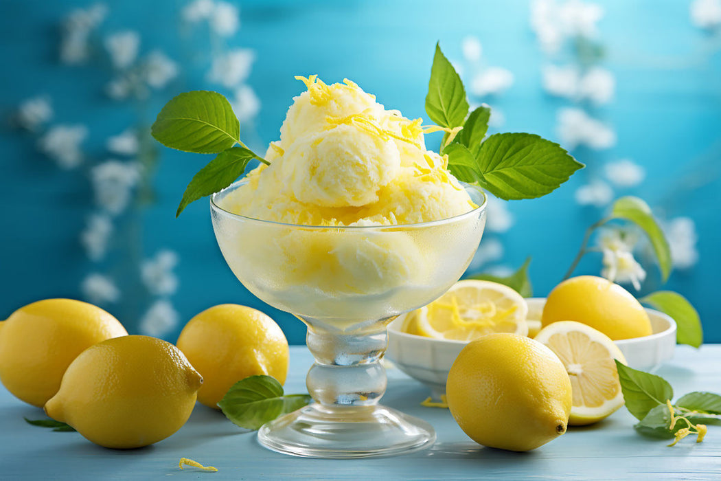 Toile textile premium glace au citron - glace - glace au citron 