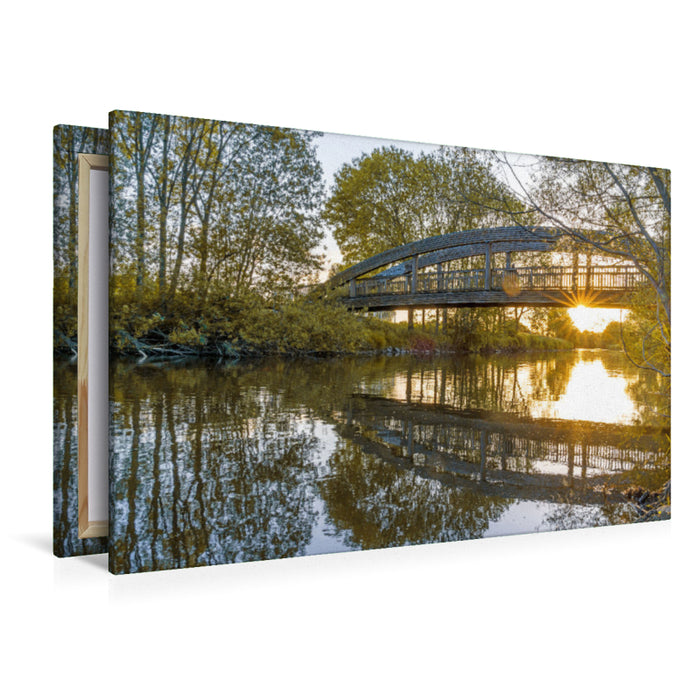Premium Textil-Leinwand Ratheimer Brücke