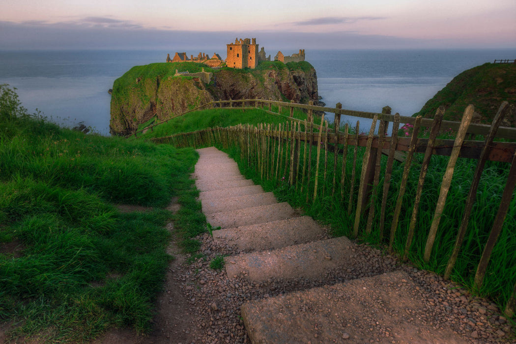 Premium Textil-Leinwand Burg Dunnottar