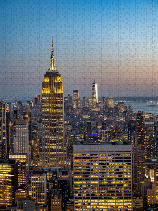 Empire State Building bei Nacht - CALVENDO Foto-Puzzle'