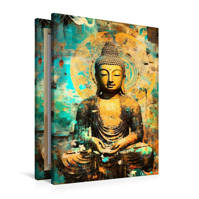 Premium Textil-Leinwand Buddha