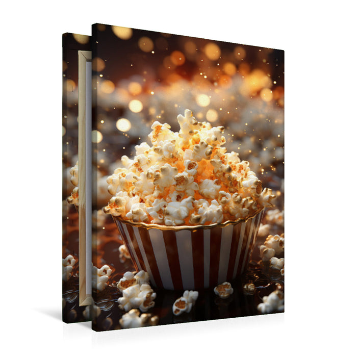 Premium Textil-Leinwand Popcorn