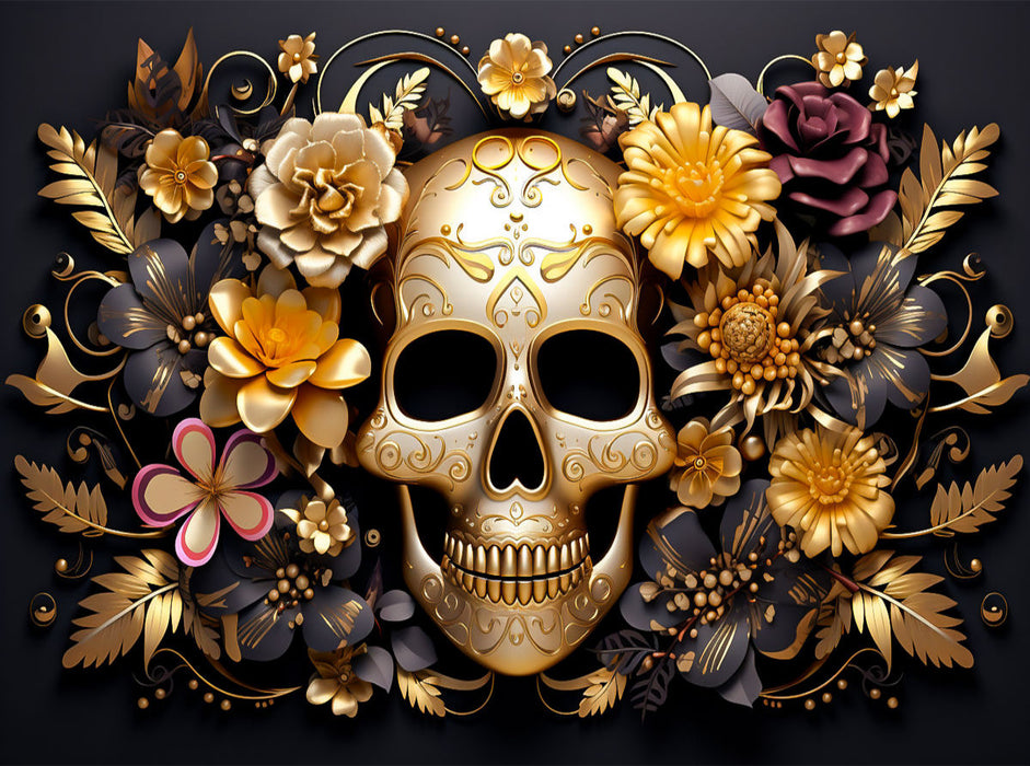 Gold Skull - CALVENDO Foto-Puzzle'