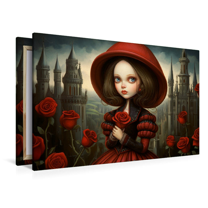 Premium Textil-Leinwand Little Gothic Queen