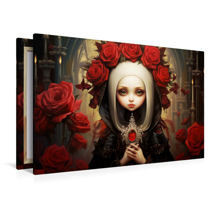 Premium Textil-Leinwand Little Gothic Queen