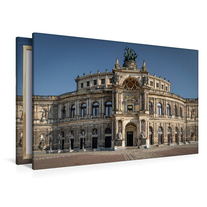 Premium Textil-Leinwand Semperoper Dresden