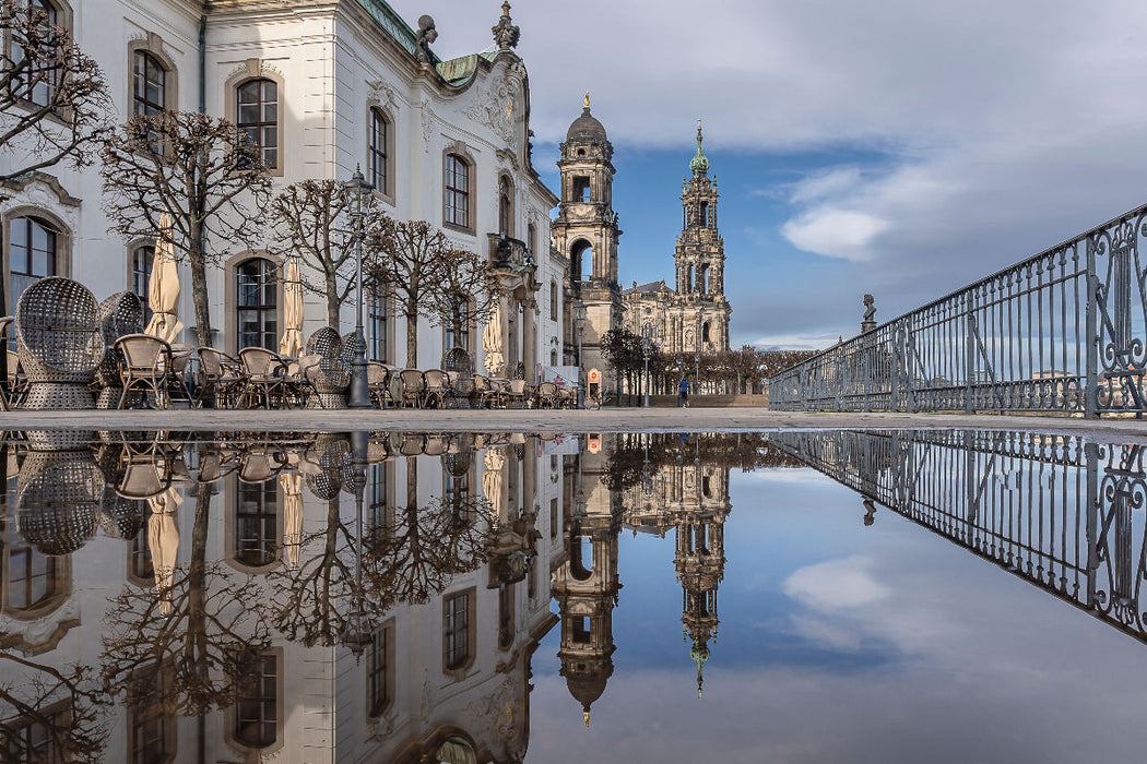 Premium Textil-Leinwand Dresden katholische Hofkirche