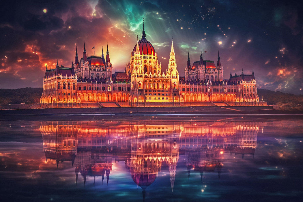 Premium textile canvas Parliament Building - Budapest 