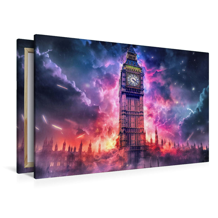 Premium Textil-Leinwand Big Ben - London