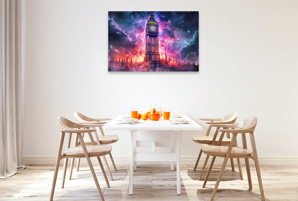 Premium textile canvas Big Ben - London 