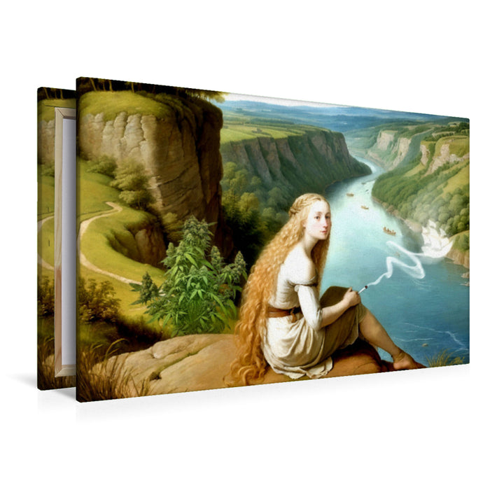 Premium textile canvas Chilling with a view (Loreley) 