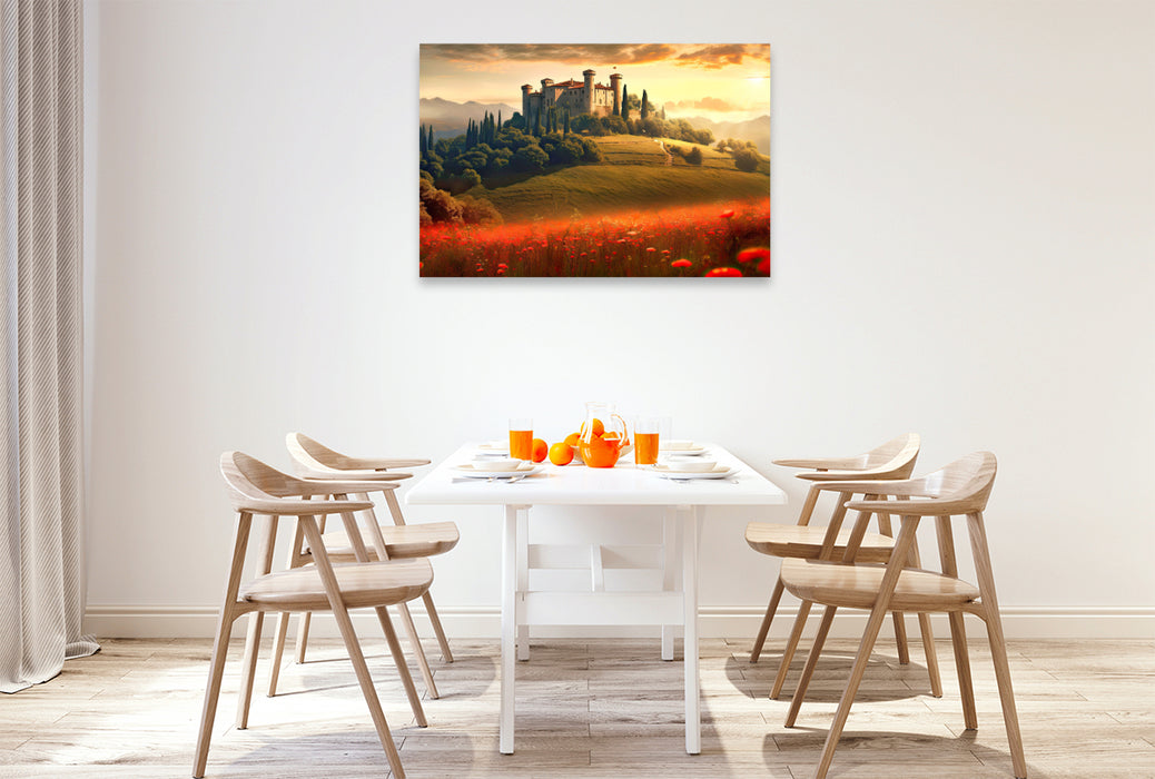 Premium textile canvas summer evening 