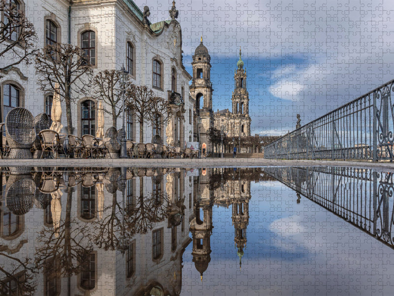 Église catholique de la cour de Dresde - Puzzle photo CALVENDO' 