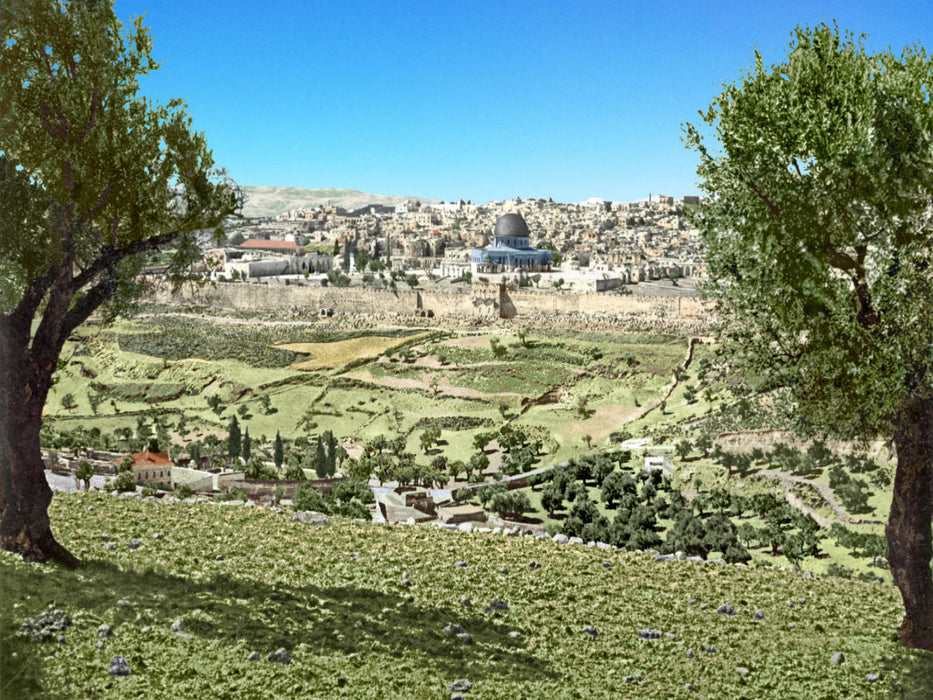 Heiliges Land – Jerusalem vom Berg Gethsemane aus um 1900 - CALVENDO Foto-Puzzle'
