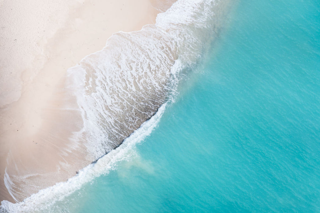 Toile textile haut de gamme. Magnifique vue sur une belle plage des Caraïbes 