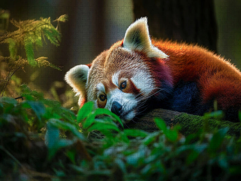 Roter Panda - kurz ausruhen - CALVENDO Foto-Puzzle'