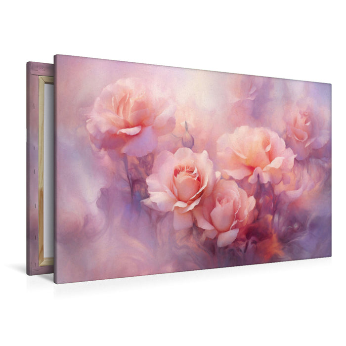 Premium textile canvas roses 
