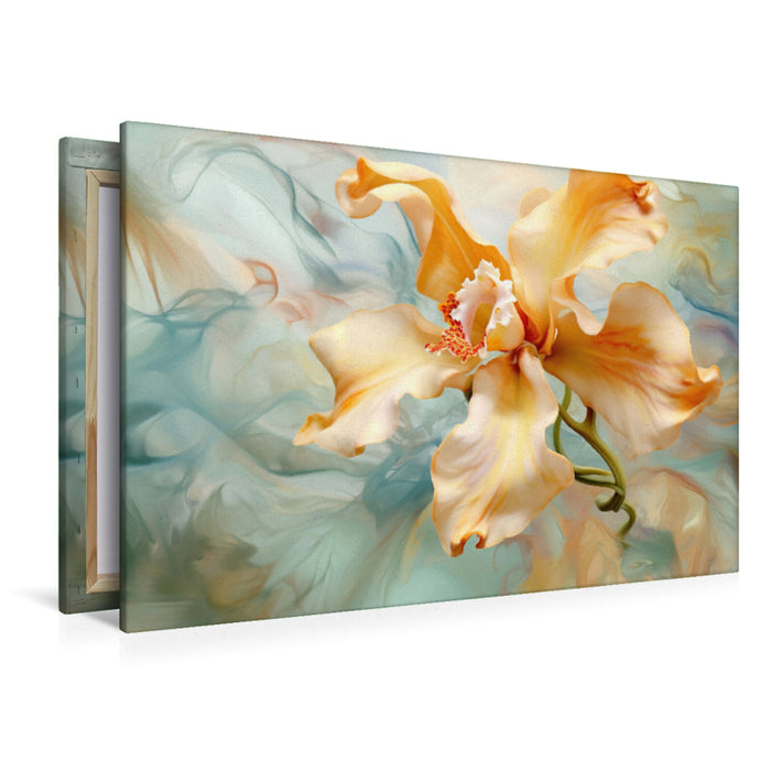 Orchidée en toile textile premium 
