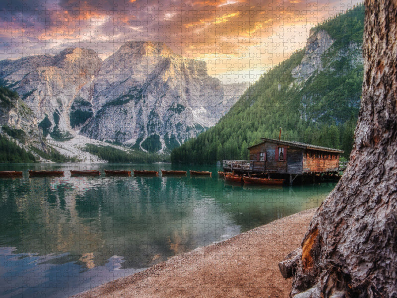 Lac de Braies - Italie - CALVENDO Photo Puzzle' 