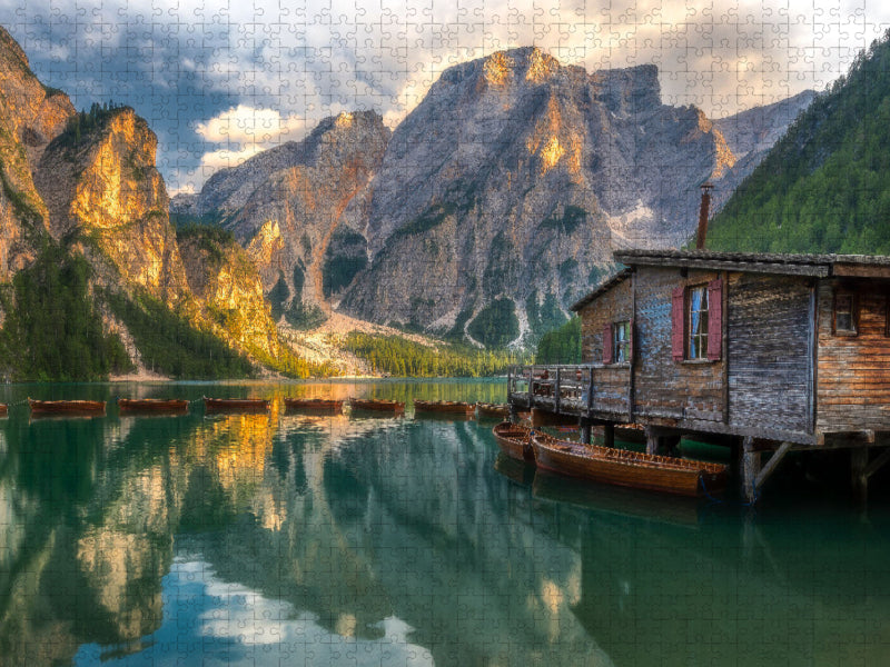 Lac de Braies en Italie - Puzzle photo CALVENDO' 