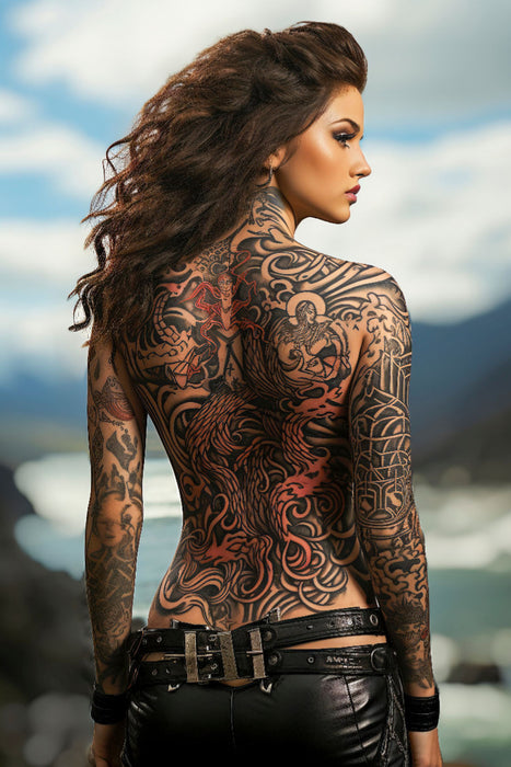 Premium Textil-Leinwand Tattoos